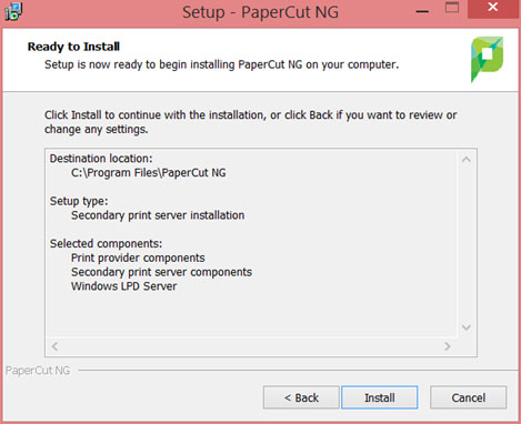papercut ng not printing